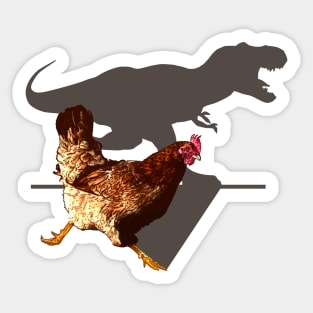 t-rex chicken running Sticker